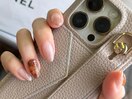 シンプルべっ甲ネイル