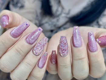 ウサギネイル 新大久保店(usagi nail)/ピンクネイル