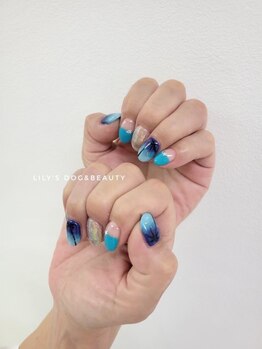 リリーズドッグアンドビューティー(Lily's Dog&Beauty)の写真/夏ネイルを豊富にご用意！《当店人気No1★毎月変わる30種類定額ネイル6578円》季節にぴったりのデザイン♪