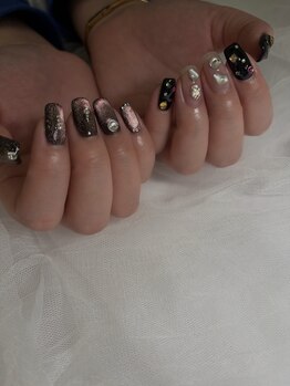 ニュアンスネイル　春ネイル