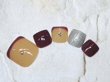 アルセア 上野御徒町店(Alcea)/フット　フレンチ　秋ネイル