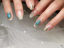 ノンノンネイル(Nonnon.nail)/ターコイズネイル