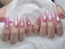 サリーネイルラボ(Sully Nail Lab)/ピンクマグネットネイル