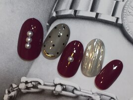 大人ガーリーネイル