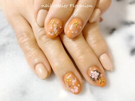 ラッキーモチーフネイル蝶々