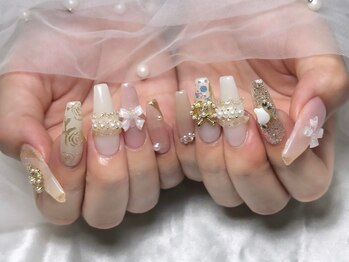 バラ リボンネイル レース