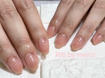 リティ バイ メルシー(Riti by merci)の写真/【オフ込☆ワンカラー/ラメグラ ¥3900】三宮駅近/可愛い隠れ家サロン☆ベテランネイリストのみ在籍♪
