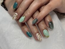 持ち込みデザインフラワーネイル