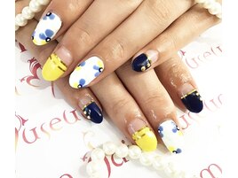 【夏】花柄ネイル