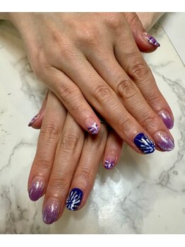 ネイルベース ネイル ケア サロン ミウラ(miura)/夏祭りネイル