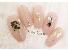 ローズクレア(Rose Crea)/レオパード柄ネイル