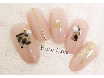 ローズクレア(Rose Crea)/レオパード柄ネイル