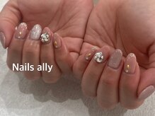 ネイルズアリー 立川店(Nails ally)/マグネット×Vカットストーン