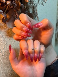 ラメグラデーション×スカルプ
