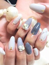 ネイルサロン べルフ(nail salon Verf)/秋、大人グレーネイル