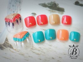 ネイティブ柄ネイル　フット