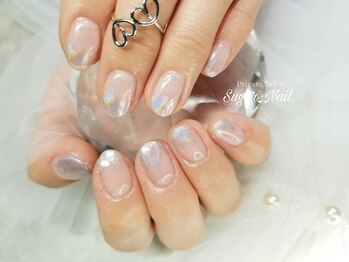 シュガーネイル(sugar nail)/オーロラグラデーションネイル