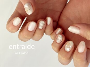 アントレッド(entraide)/キラキラ韓国ネイル