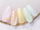 ５色パステルマグネットネイル