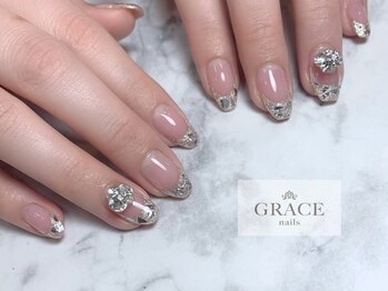 グレース ネイルズ(GRACE nails)/ガラスフレンチ