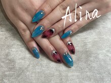 エリナネイルサロン池袋(Alina Nail Salon)/赤べっ甲ネイル