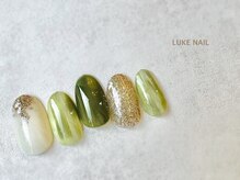 ルークネイル 恵比寿店(LUKE NAIL)/ニュアンス抹茶ネイル　春
