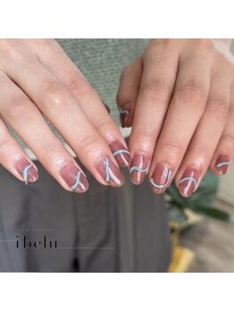 イベル 神戸三宮店(ibelu)/ニュアンスラインネイル