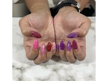 シェリエル(CIELIEL)/キラキラちぐはぐネイル