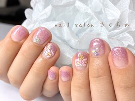 手描きペイントネイル☆コスモス