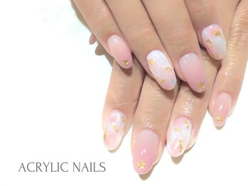 ネイルサロン マリキータ(MARIQUITA)/スカルプ☆春/ピンクマ-ブル