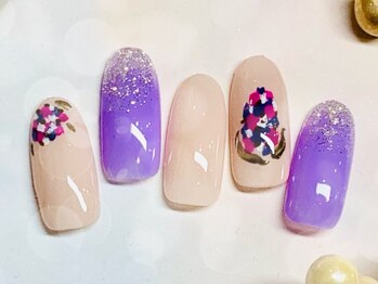 プルトワ(pourtoi)/藤の花ネイル♪