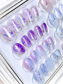 ボガスティーズネイル 鶴見店/キラキラオーロラフィルム♪