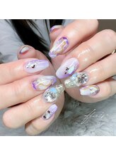 フレア(flair)/大理石×パープル