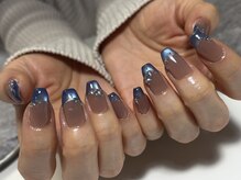 ネイルサロン デンティ(Dentty)/ブルー マグネットフレンチ