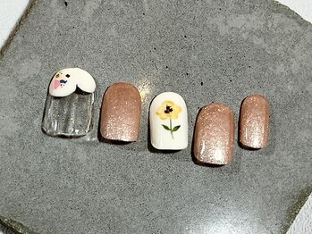 カラ ネイル 中津店(calla nail)/ふんわり一輪花♪