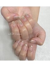 ネイルアート ジマー/クリアニュアンスのちぐはぐ