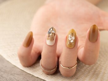 ヴァンネイル(VINGT NAIL nail&eye beauty)/ブラウンニュアンスネイル