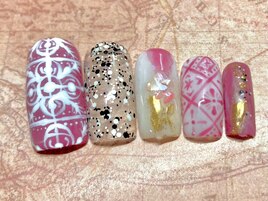ワインレッドエスニックネイル