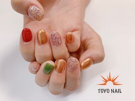 クリスマスカラーネイル