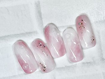 ライト ネイルズ ニシノミヤ(light nails NISHINOMIYA)/桃ネイル