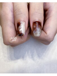 コーヒーとミルクネイル