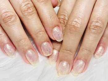 マハロ(MAHALO)/夏ネイルギラギラオーロラ