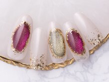 モンスリール 麻布十番(Mon Sourire)/マグネットジュエリー風ネイル