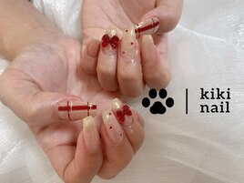 クリスマスネイル／ハート