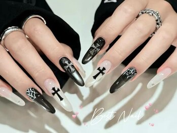 Best Nail 銀座店【ワンホンネイル・スカルプ・パラジェル・上品ジェルネイル】/クロムパーツ風ネイル