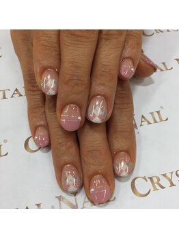 クリスタルネイル ゆめタウン博多店(CRYSTAL NAIL)/グラデーションチェックネイル
