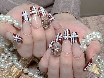 モアネイル 新宿/クリスマスネイル/持ち込み/新宿