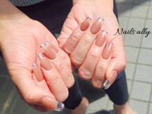 ネイルズアリー 立川店(Nails ally)の雰囲気（★クリアフレンチ★シアー＆ラメ♪[ワンホン/オフのみ/長さだし]）