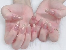 エガオネイルサロン 池袋店(EGAO NAIL SALON)/チップ長さ出しオーロラネイル