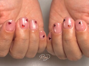 レイネイル(Ray nail)/さりげないバレンタインネイル